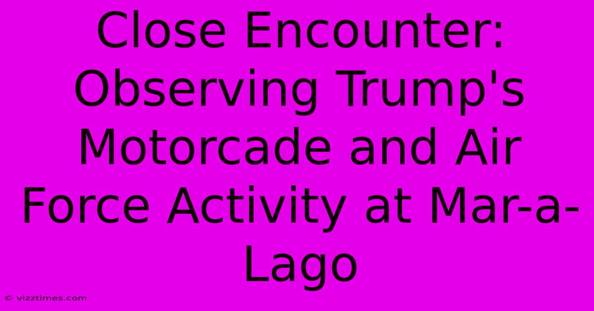 Close Encounter: Observing Trump's Motorcade And Air Force Activity At Mar-a-Lago