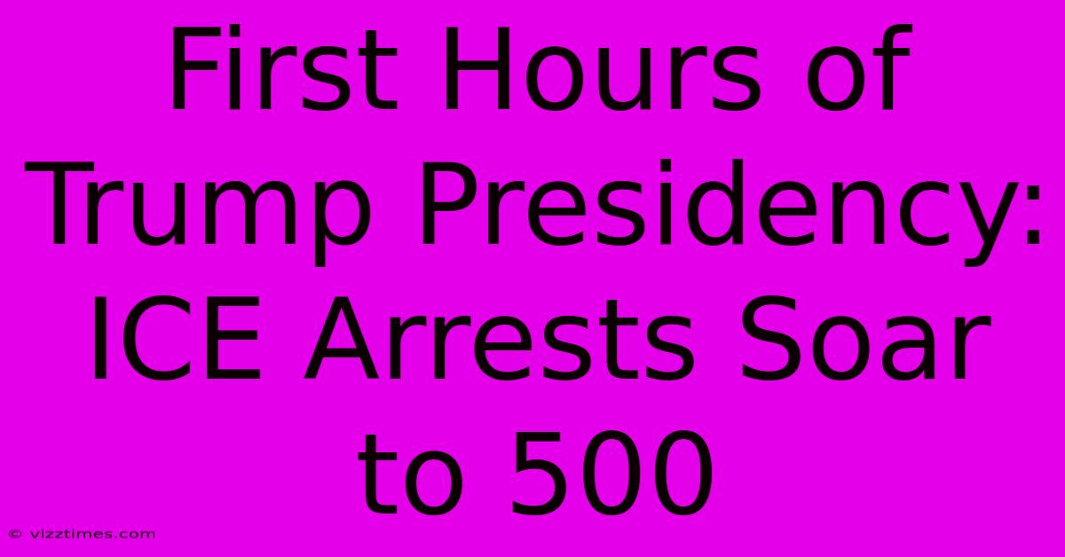 First Hours Of Trump Presidency: ICE Arrests Soar To 500